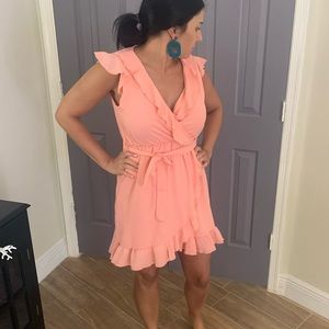 Coral Sundress - Pink Lily Boutique